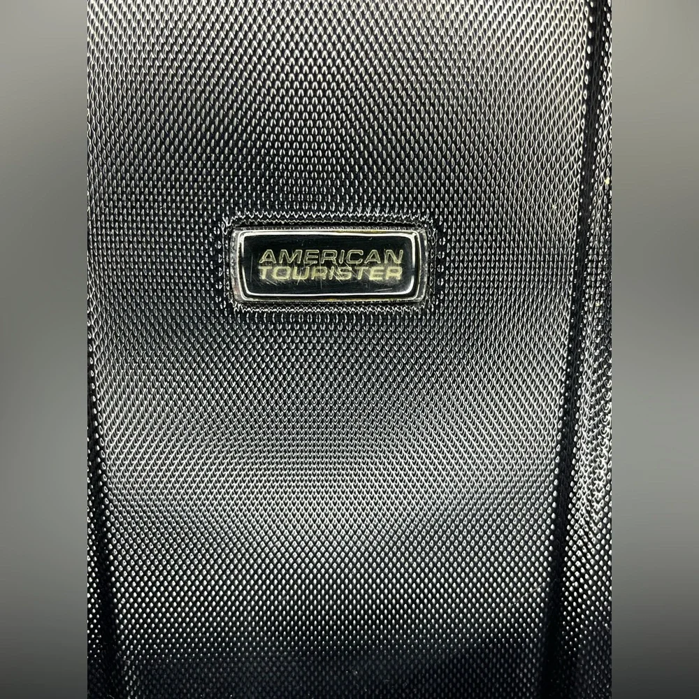 🥳✨ American Tourister Black Hardshell Max Burst Expandable 360 Spinner Suitcase